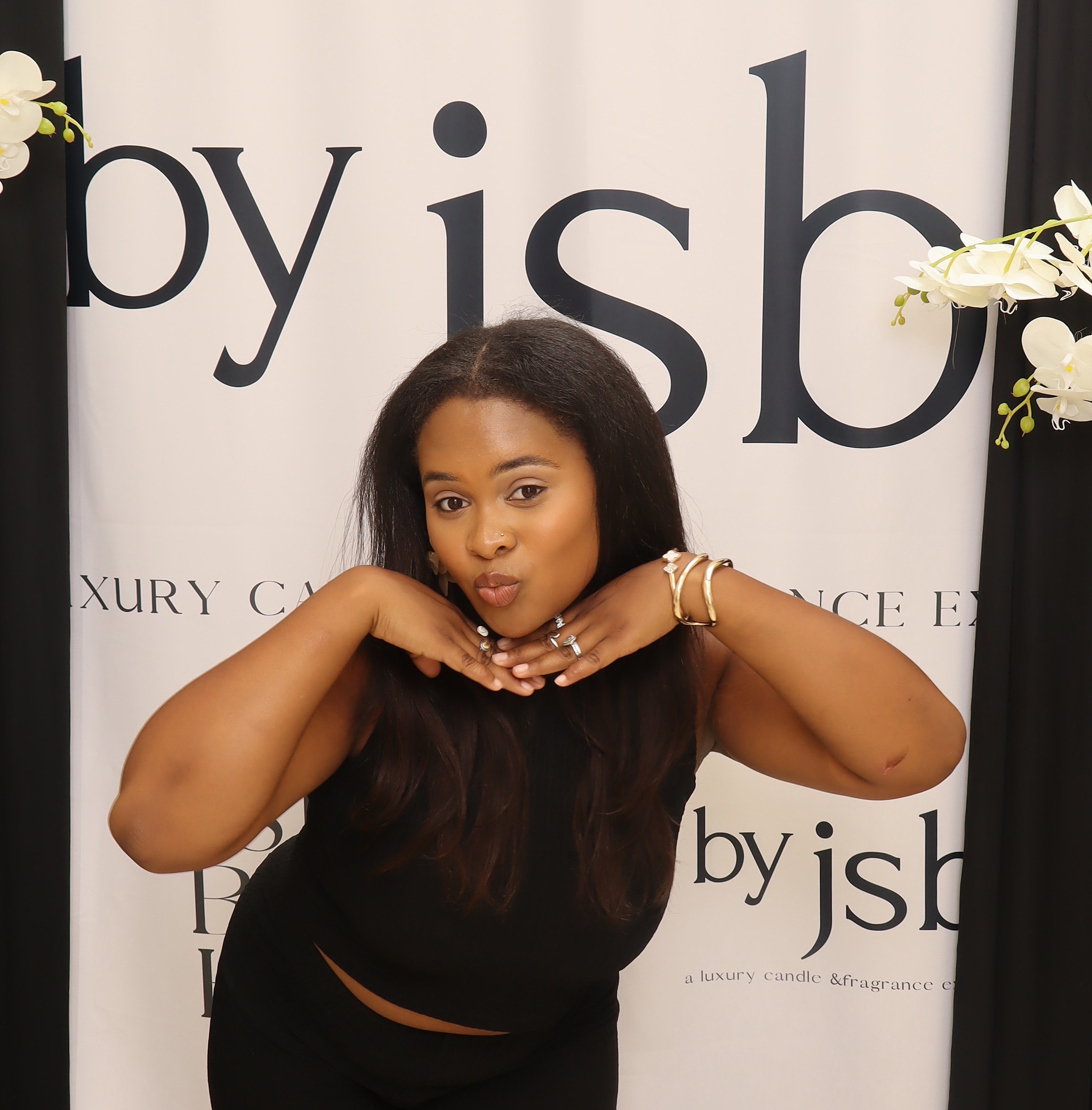 Corporate team at a branded photo booth activation